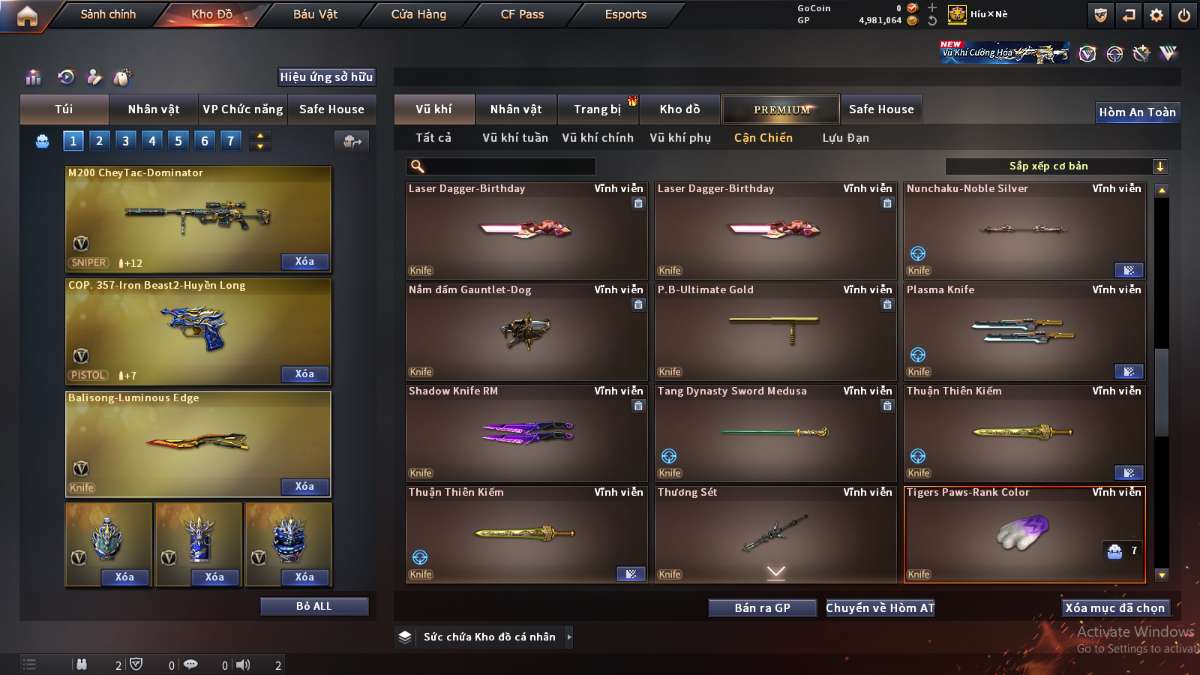 shop acc cf uy tin gia re